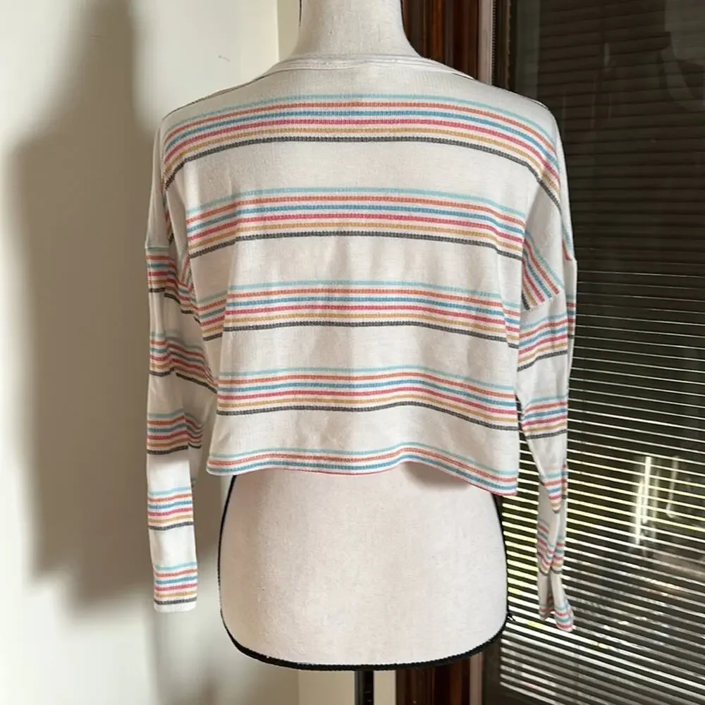 Caution To The Wind | Striped Long Sleeve Knit Top Size M